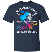Load image into Gallery viewer, Never Underestimate An Old Man With A Hockey Stick
