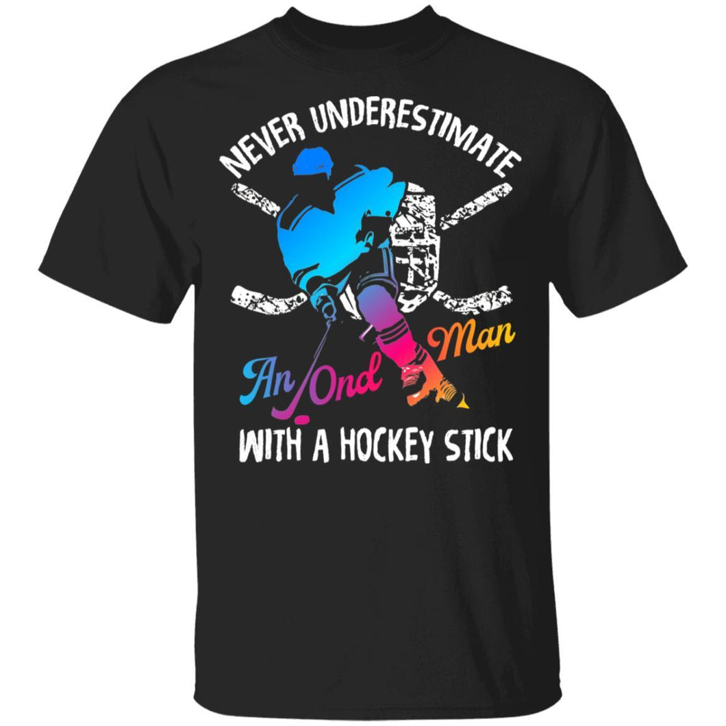 Never Underestimate An Old Man With A Hockey Stick