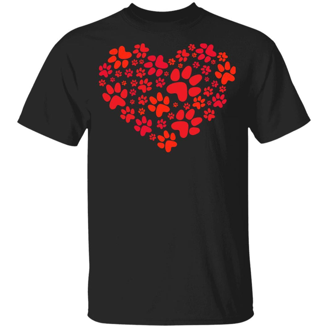 Heart Paw Print Dog Love Valentines Day Gift Girls